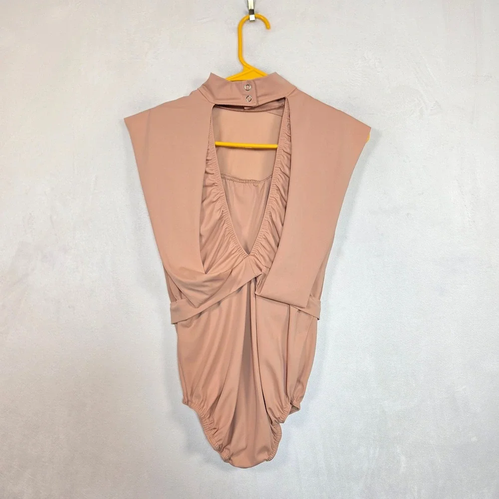 Vintage Kelle Dance Costume Women's M S Peach Sheer Lyrical Ballet Contemporary